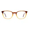 Andy Wolf Brown Acetate Glasses (frames) In Multi