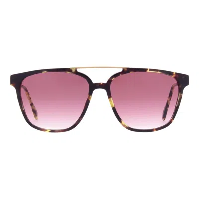Andy Wolf Brown Metal Sunglasses