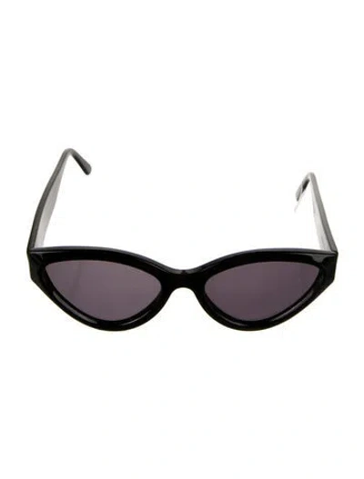 Pre-owned Andy Wolf Cat-eye Tinted Sunglasses In Black