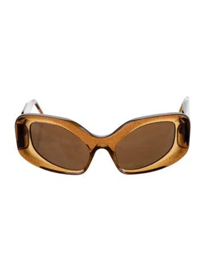 Pre-owned Andy Wolf Cat-eye Tinted Sunglasses In Brown