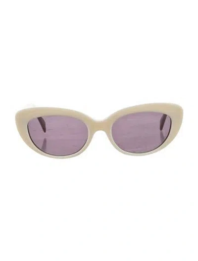 Pre-owned Andy Wolf Cat-eye Tinted Sunglasses In White