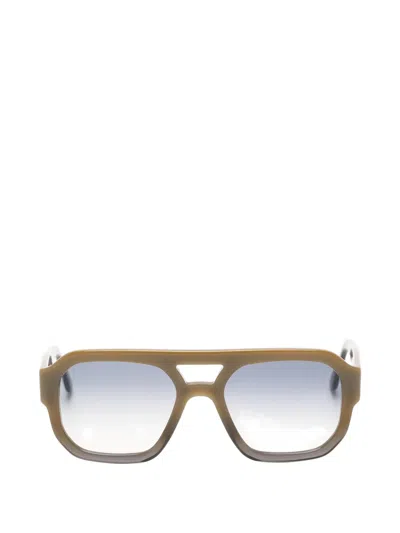 Andy Wolf Dandelion Geometric-frame Sunglasses In Green