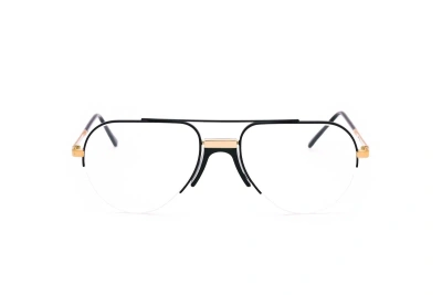 Andy Wolf Eyeglasses In Gold, Black