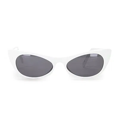 Andy Wolf Ezra Pointed Cat Eye White Sunglasses