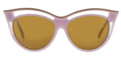 Andy Wolf Felicity Polarized G Women's Sunglasses Purple Size 58 In Brown