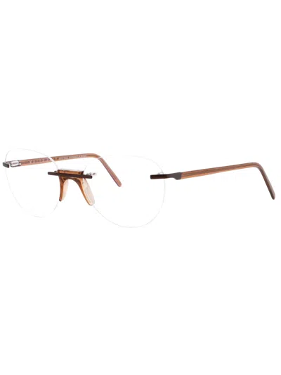 Andy Wolf Gawecki Unisex Eyeglasses In Brown