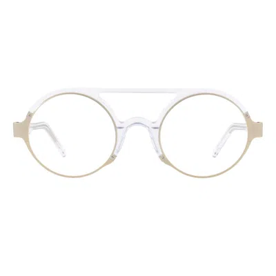 Andy Wolf Gold Metal & Plastic Glasses (frames) In White