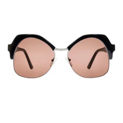 Andy Wolf Metal Women's Sunglasses In Black