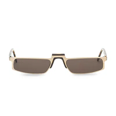 Andy Wolf Muhren Rectangular Brown Sunglasses