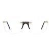 Andy Wolf Multicolor Metal Glasses (frames) In Gold