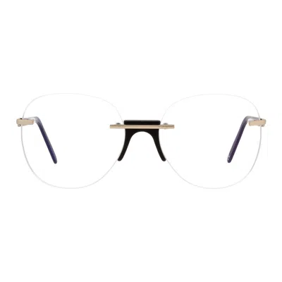 Andy Wolf Multicolor Metal Glasses (frames) In Gold