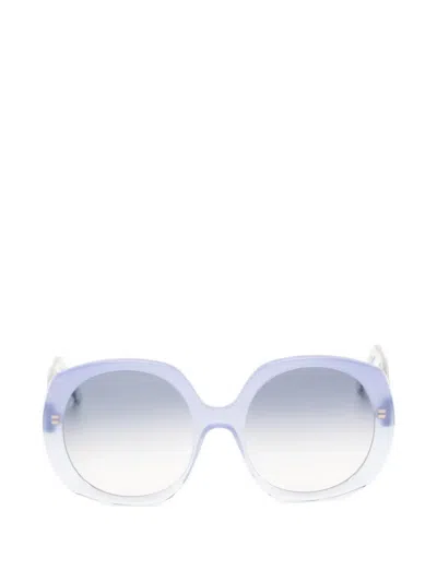 Andy Wolf Paris Round-frame Sunglasses In Blue