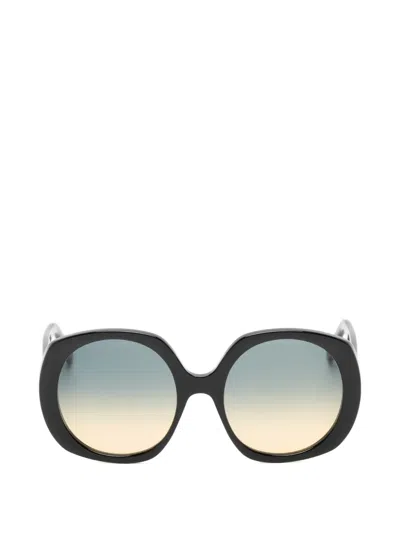 Andy Wolf Round-frame Sunglasses In Black