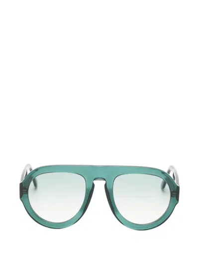 Andy Wolf Round-frame Sunglasses In Green