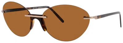 Andy Wolf Sunglasses Gold In Brown