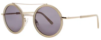 Andy Wolf Sunglasses Silver/havana In Gold