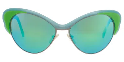 Andy Wolf Sweet Summer Breeze Polarized C Women's Sunglasses Blue Size 55 In Green