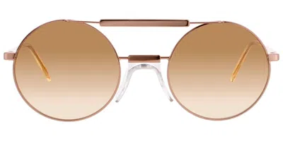 Andy Wolf Turnock C Men's Sunglasses Gold Size 52 In Brown