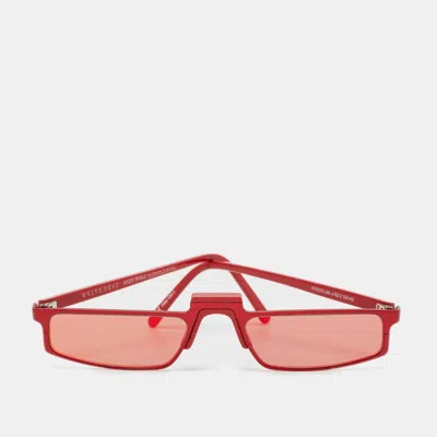 Andy Wolf X White Heat Red Mirror Muhren Rectangle Sunglasses In Pink
