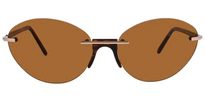 Andy Wolf Zuri B Men's Sunglasses Gold Size 62 In Brown