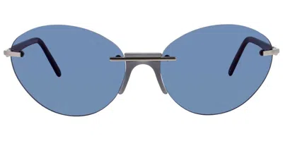 Andy Wolf Zuri Polarized C Women's Sunglasses Silver Size 62 In Blue