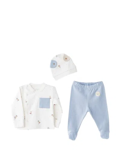 Andywawa Babies' Bear Cub Pyjama Set (set Of Three) In Neutral