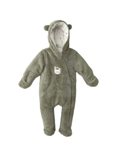 Andywawa Babies' Bear-ear Fleece Pajamas In Green