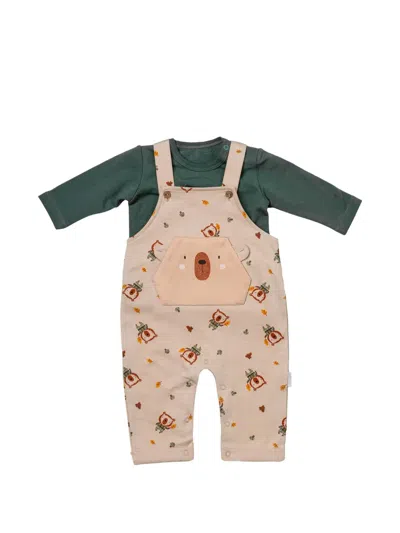 Andywawa Babies' Bear-print Dungarees In Multi