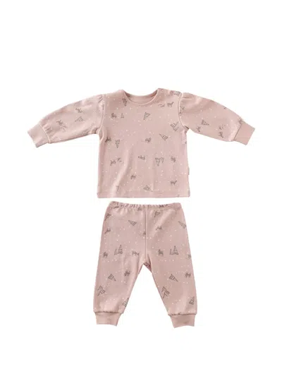 Andywawa Babies' Deer-print Pyjamas In Pink