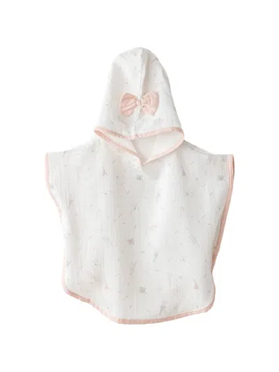 Andywawa Babies' Love Family Muslin Bow Poncho In White