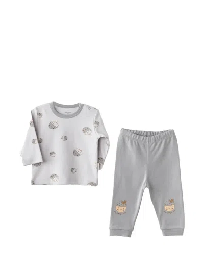 Andywawa Babies' Nutty Buddy Pyjama Set In Gray