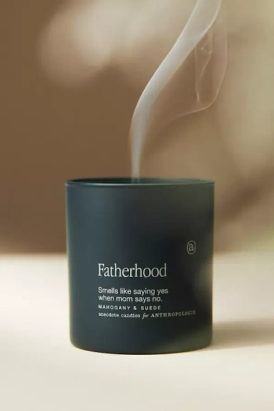 Anecdote Fatherhood Glass Candle In Black
