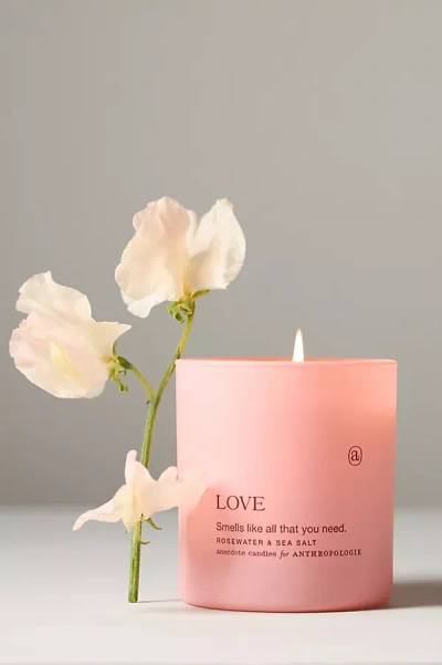 Anecdote Love Glass Candle In Pink