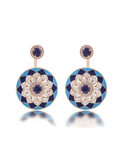Aneka 18k Recycled Rose Gold Kaleido Diamond Earrings