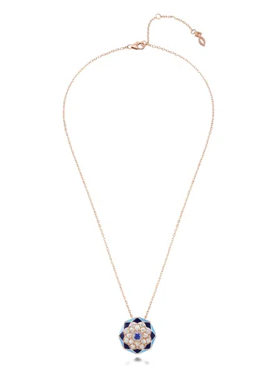 Aneka 18k Recycled Rose Gold Kaleido Prism Diamond Necklace