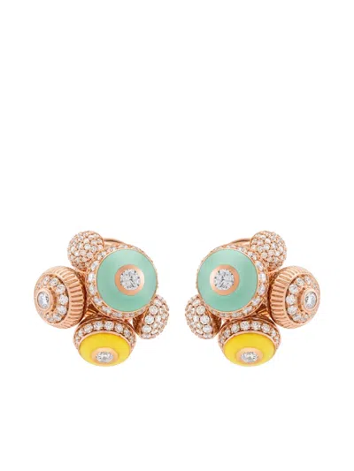 Aneka 18k Recycled Rose Gold Poetry In Motion Rhapsody Diamond Earrings