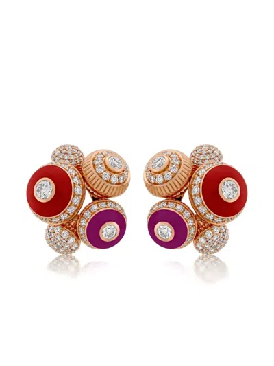 Aneka 18k Recycled Rose Gold Poetry In Motion Rhapsody Diamond Earrings