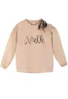 Anekke Sweatshirt Beige Cut-out Sweatshirt In Beige