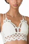 Anemone Crochet Lace Bralette With Bra Pads In White In White