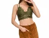 Anemone Lace Bralette In Olive In Green