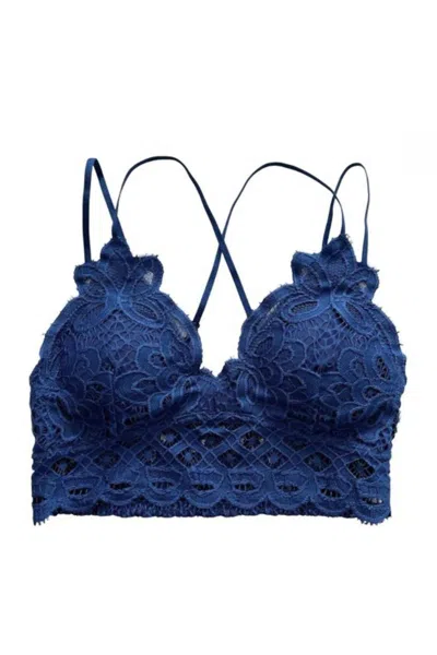 Anemone Lace Bralette In Royal Blue