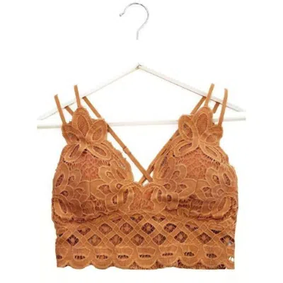 Anemone Women's Desert Sunrise Lace Bralette In Hazel In Orange