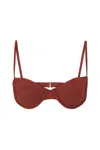 Anemos Archive Sale | Balconette Underwire Bikini Top In Burgundy