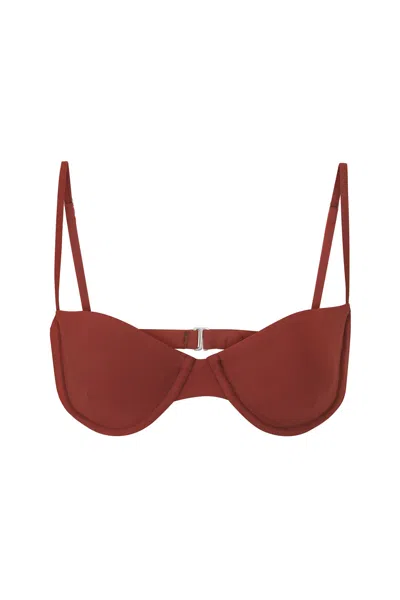 Anemos Archive Sale | Balconette Underwire Bikini Top In Burgundy