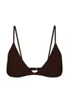 Anemos Archive Sale | Classic Triangle Bikini Top In Brown
