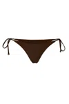 Anemos String Tie Bikini Bottom In Dark Brown