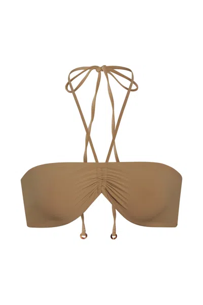 Anemos Archive Sale | Sweetheart Halter Bikini Top In Brown