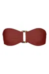 Anemos Archive Sale | Tortoise Bandeau Bikini Top In Burgundy