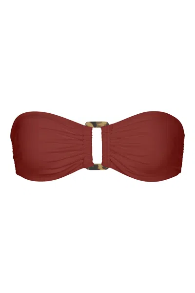 Anemos Archive Sale | Tortoise Bandeau Bikini Top In Burgundy