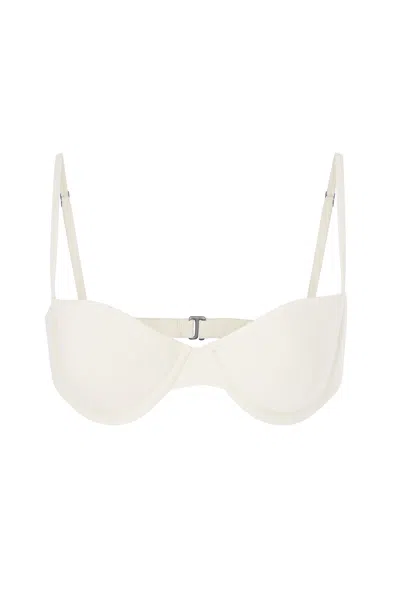 Anemos Balconette Underwire Bikini Top In Off-white